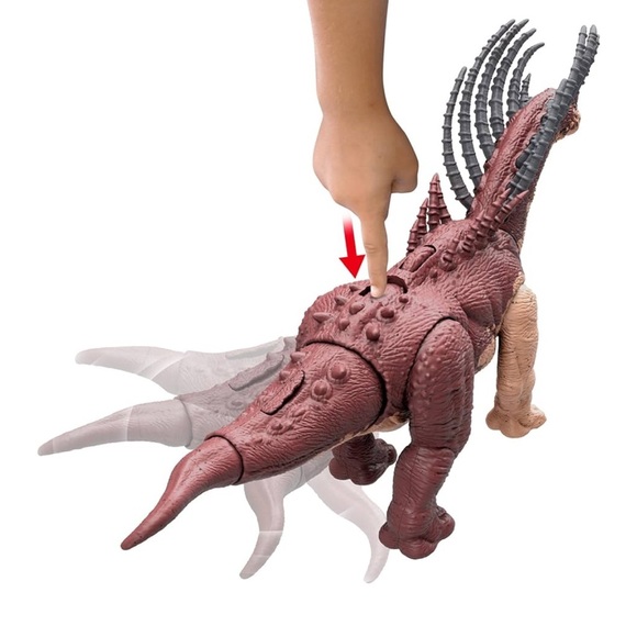 Mattel Bajadasaurus Action Figure Brown and Tan - Picture 4 of 5